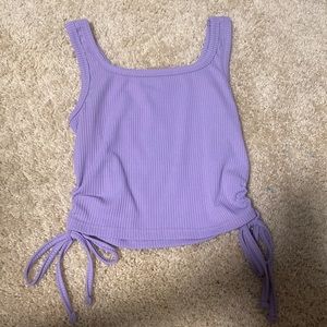Purple cropped top